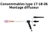 Montage diffuseur type 17-18-26